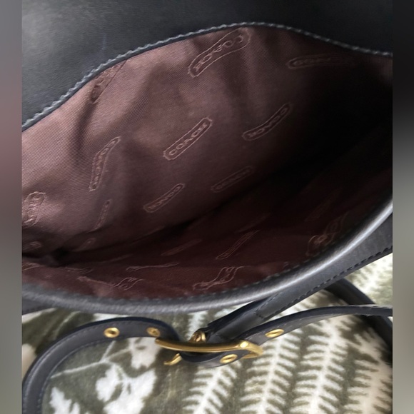 Coach Black Leather Crossbody with Gold-Tone Buckle - Picture 3 of 16